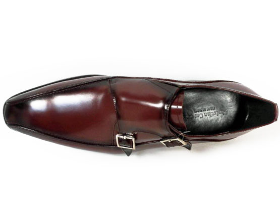 Christian Carano 本革 ダブルモンクストラップ ビジネスシューズ ワイン ワイズ 3E（EEE）〜4E（EEEE）27.5cm、28cm（28.0cm）、28.5cm、29cm（29.0cm）、29.5cm、30cm（30.0cm）【大きいサイズ（ビッグサイズ）メンズ 革靴・紳士靴】