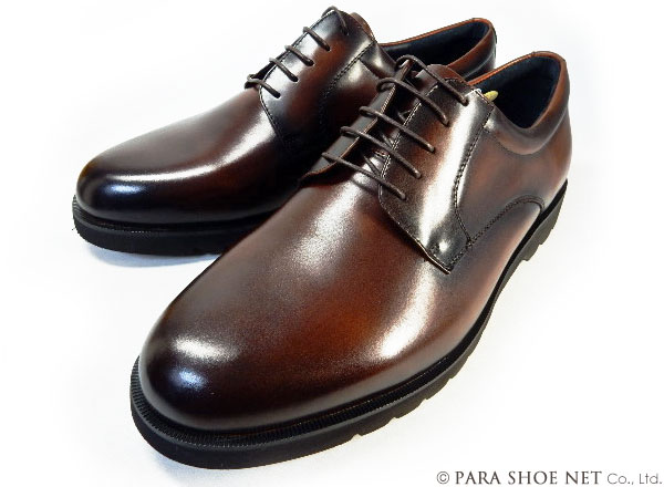 匠（TAKASHI）本革 プレーントゥ ビジネスシューズ 幅広Gワイズ（6E/EEEEEE）ダークブラウン［メンズ革靴・紳士靴・大きいサイズ（ビッグサイズ） 27.5cm、28cm、28.5cm、29cm、30cm あり］(PTT24S-DBR)