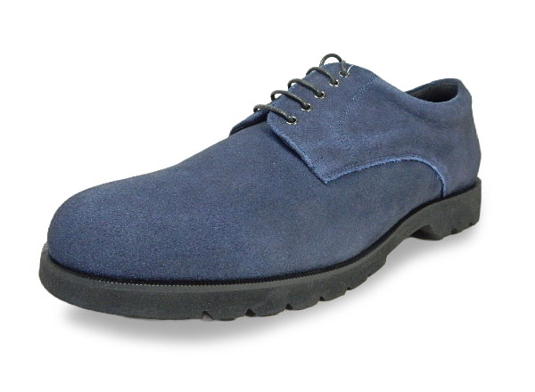 匠（TAKASHI）本革スエード プレーントゥ ビジネスカジュアルシューズ 幅広甲高Gワイズ（6E/EEEEEE）ネイビー［メンズ革靴・紳士靴・大きいサイズ（ビッグサイズ） 27.5cm、28cm、28.5cm、29cm、30cm あり］(PTT24V-NV)