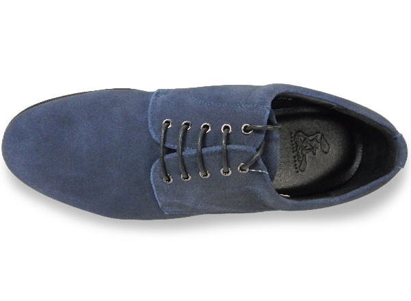 匠（TAKASHI）本革スエード プレーントゥ ビジネスカジュアルシューズ 幅広甲高Gワイズ（6E/EEEEEE）ネイビー［メンズ革靴・紳士靴・大きいサイズ（ビッグサイズ） 27.5cm、28cm、28.5cm、29cm、30cm あり］(PTT24V-NV)