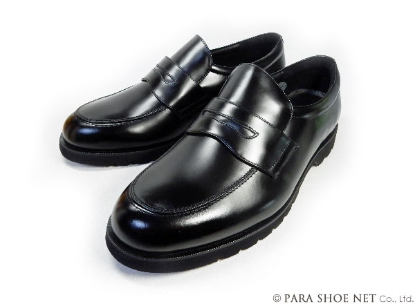 匠（TAKASHI）本革 ローファー ビジネスシューズ 幅広甲高Gワイズ（6E/EEEEEE）黒［メンズ革靴・紳士靴・大きいサイズ（ビッグサイズ） 27.5cm、28cm、28.5cm、29cm、30cm あり］ (PTT25G-BLK)