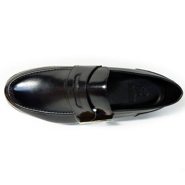 匠（TAKASHI）本革 ローファー ビジネスシューズ 幅広甲高Gワイズ（6E/EEEEEE）艶革 黒［メンズ革靴・紳士靴・大きいサイズ（ビッグサイズ） 27.5cm、28cm、28.5cm、29cm、30cm あり］ (PTT25TH-BLK)