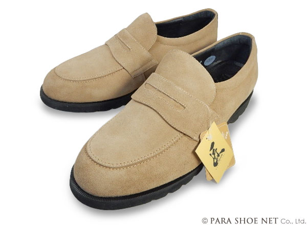 匠（TAKASHI）本革スエード ローファー ビジネスカジュアルシューズ 幅広甲高Gワイズ（6E/EEEEEE）ベージュ［メンズ革靴・紳士靴・大きいサイズ（ビッグサイズ） 27.5cm、28cm、28.5cm、29cm、30cm あり］(PTT25V-BG)