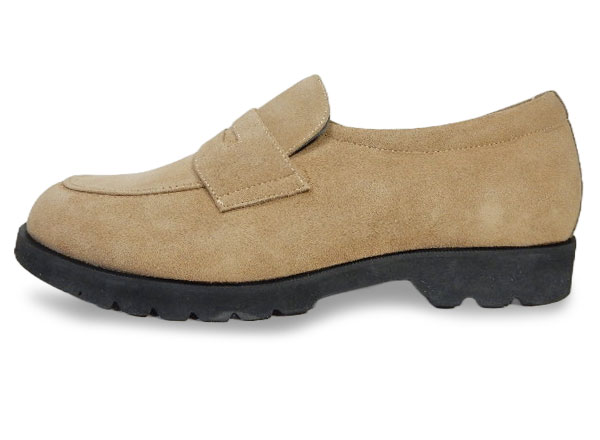 匠（TAKASHI）本革スエード ローファー ビジネスカジュアルシューズ 幅広甲高Gワイズ（6E/EEEEEE）ベージュ［メンズ革靴・紳士靴・大きいサイズ（ビッグサイズ） 27.5cm、28cm、28.5cm、29cm、30cm あり］(PTT25V-BG)