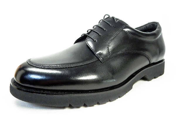 匠（TAKASHI）本革 Uチップ ビジネスシューズ 幅広甲高Gワイズ（6E/EEEEEE）黒［メンズ革靴・紳士靴・大きいサイズ（ビッグサイズ） 27.5cm、28cm、28.5cm、29cm、30cm あり］ (PTT26S-BLK)