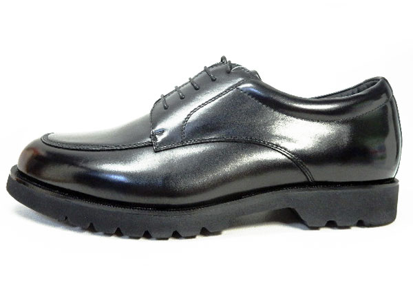 匠（TAKASHI）本革 Uチップ ビジネスシューズ 幅広甲高Gワイズ（6E/EEEEEE）黒［メンズ革靴・紳士靴・大きいサイズ（ビッグサイズ） 27.5cm、28cm、28.5cm、29cm、30cm あり］ (PTT26S-BLK)