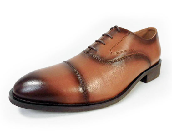 PARASHOE 本革 内羽根ストレートチップ（キャップトゥ） ビジネスシューズ 茶色（ブラウン）ワイズ（足幅）3E（EEE）22cm（22.0cm）、22.5cm、23cm（23.0cm）、23.5cm、24cm（24.0cm） 【小さいサイズ（スモールサイズ）革靴・紳士靴】