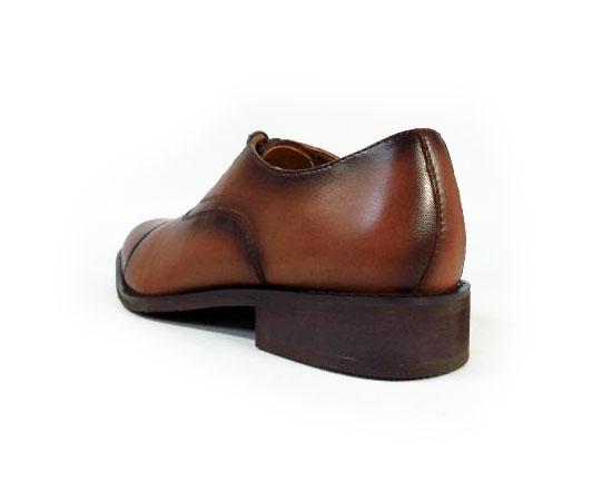 PARASHOE 本革 内羽根ストレートチップ（キャップトゥ） ビジネスシューズ 茶色（ブラウン）ワイズ（足幅）3E（EEE）22cm（22.0cm）、22.5cm、23cm（23.0cm）、23.5cm、24cm（24.0cm） 【小さいサイズ（スモールサイズ）革靴・紳士靴】