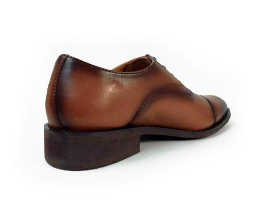 PARASHOE 本革 内羽根ストレートチップ（キャップトゥ） ビジネスシューズ 茶色（ブラウン）ワイズ（足幅）3E（EEE）22cm（22.0cm）、22.5cm、23cm（23.0cm）、23.5cm、24cm（24.0cm） 【小さいサイズ（スモールサイズ）革靴・紳士靴】