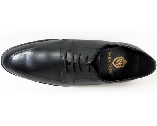 PARASHOE 本革 Uチップ ビジネスシューズ 黒（ブラック）ワイズ（足幅）3E（EEE）22cm（22.0cm）、22.5cm、23cm（23.0cm）、23.5cm、24cm（24.0cm） 【小さいサイズ（スモールサイズ）革靴・紳士靴】