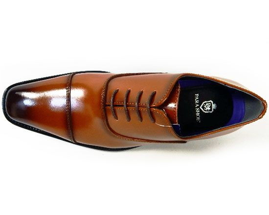 PARASHOE 本革 内羽根ストレートチップ 防滑ビジネスシューズ 茶色 ワイズ3E（EEE）23cm（23.0cm）、23.5cm、24cm（24.0cm）【小さいサイズ（スモールサイズ）革靴・紳士靴】（ps16101-br）