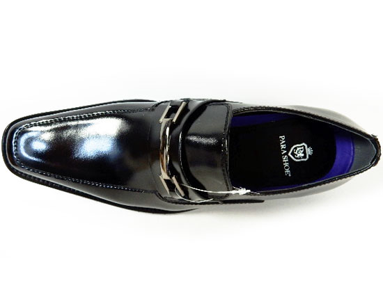PARASHOE 本革 ビットローファー 防滑ビジネスシューズ 黒 ワイズ3E（EEE）23cm（23.0cm）、23.5cm、24cm（24.0cm）【小さいサイズ（スモールサイズ）革靴・紳士靴】（ps16102-blk）