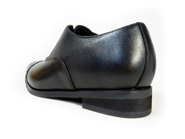 PARASHOE 本革 内羽根ストレートチップ シークレットヒールアップ ビジネスシューズ（革靴）4E（EEEE）黒 【大きいサイズ（ビッグサイズ）：27.5cm、28cm、28.5cm、29cm、29.5cm、30cm 31cm、32cmあり】