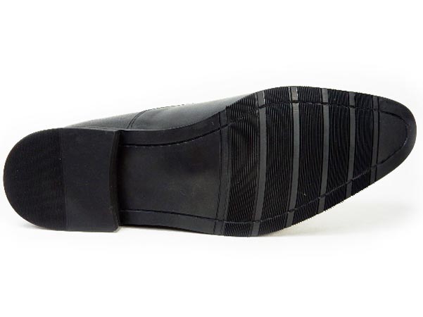 PARASHOE 本革 内羽根ストレートチップ シークレットヒールアップ ビジネスシューズ（革靴）4E（EEEE）黒 【大きいサイズ（ビッグサイズ）：27.5cm、28cm、28.5cm、29cm、29.5cm、30cm 31cm、32cmあり】