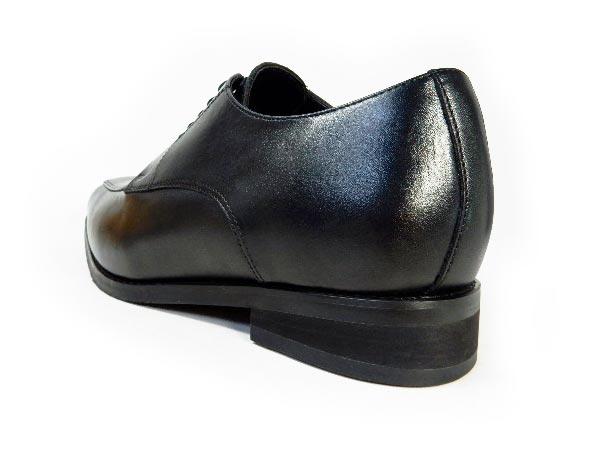 PARASHOE 本革 Uチップ シークレットヒールアップ ビジネスシューズ（革靴）4E（EEEE）黒 【大きいサイズ（ビッグサイズ）27.5cm、28cm、28.5cm、29cm、29.5cm、30cm 31cm、32cm あり】