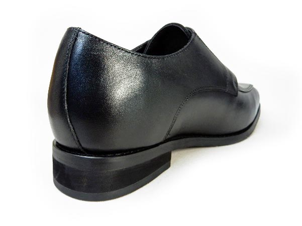 PARASHOE 本革 Uチップ シークレットヒールアップ ビジネスシューズ（革靴）4E（EEEE）黒 【大きいサイズ（ビッグサイズ）27.5cm、28cm、28.5cm、29cm、29.5cm、30cm 31cm、32cm あり】