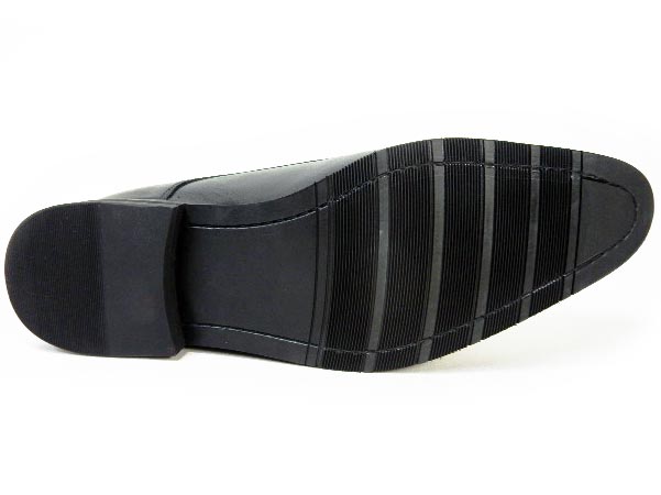 PARASHOE 本革 Uチップ シークレットヒールアップ ビジネスシューズ（革靴）4E（EEEE）黒 【大きいサイズ（ビッグサイズ）27.5cm、28cm、28.5cm、29cm、29.5cm、30cm 31cm、32cm あり】