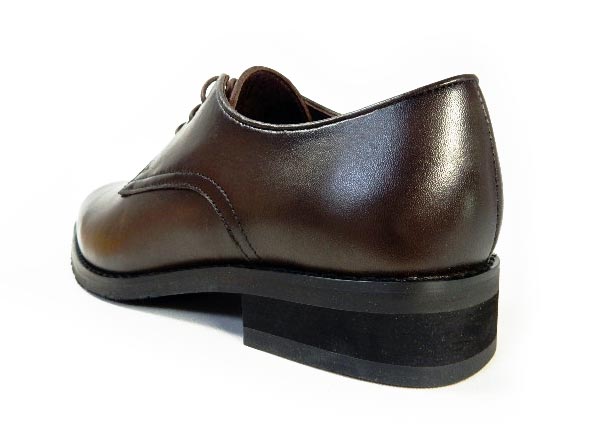 PARASHOE 本革 プレーントゥ ビジネスシューズ ダークブラウン（濃茶）ワイズ（足幅）3E（EEE）22cm（22.0cm）、22.5cm、23cm（23.0cm）、23.5cm、24cm（24.0cm）【小さいサイズ（スモールサイズ）革靴・紳士靴】