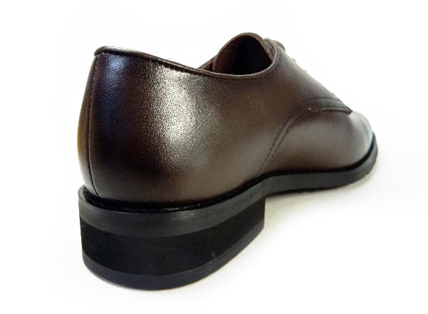 PARASHOE 本革 プレーントゥ ビジネスシューズ ダークブラウン（濃茶）ワイズ（足幅）3E（EEE）22cm（22.0cm）、22.5cm、23cm（23.0cm）、23.5cm、24cm（24.0cm）【小さいサイズ（スモールサイズ）革靴・紳士靴】