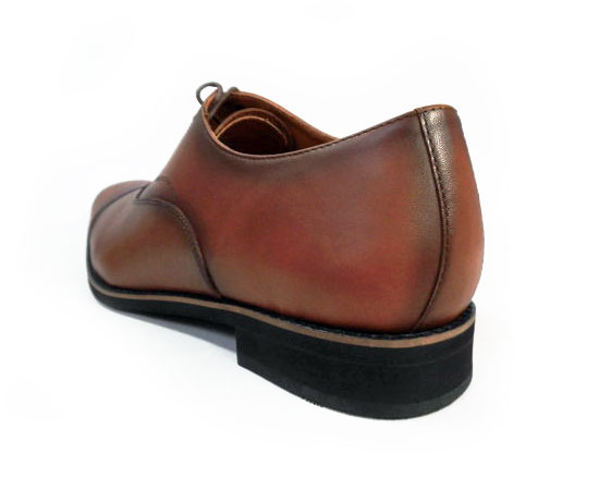 PARASHOE 本革 内羽根ストレートチップ（キャップトゥ）ビジネスシューズ 茶色 ワイズ 4E（EEEE）27.5cm、28cm、28.5cm、29cm、29.5cm、30cm、31cm、32cm【大きいサイズ（ビッグサイズ）メンズ 革靴・紳士靴】