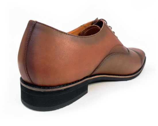 PARASHOE 本革 内羽根ストレートチップ（キャップトゥ）ビジネスシューズ 茶色 ワイズ 4E（EEEE）27.5cm、28cm、28.5cm、29cm、29.5cm、30cm、31cm、32cm【大きいサイズ（ビッグサイズ）メンズ 革靴・紳士靴】