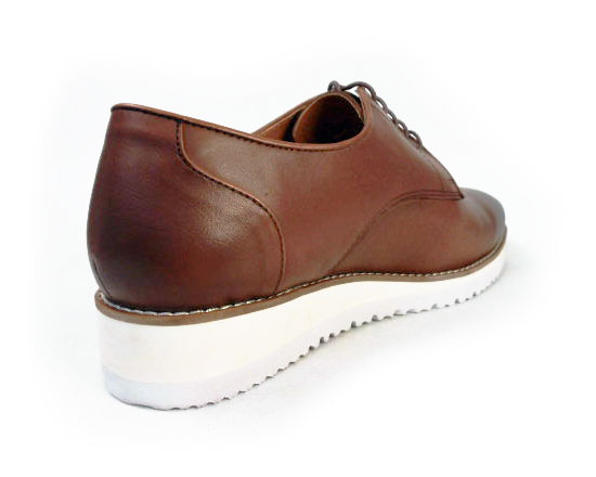 PARASHOE 本革 プレーントゥ ビジネスカジュアルシューズ 厚底白ソール ワイズ3E（EEE）茶色 22cm〜32cm【メンズ革靴・紳士靴・大きいサイズ、小さいサイズあり】（PS-1811-BR）_5