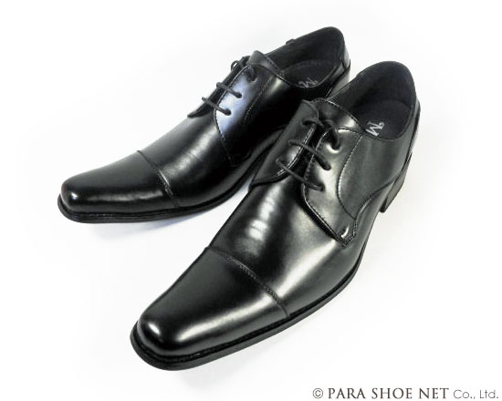 MM/one ロングノーズ ストレートチップ シークレットヒールアップ（身長+6cmアップ）ビジネスシューズ ワイズ3E（EEE）黒 【メンズ紳士靴/大きいサイズ：27.5cm 28.0cm 有り】（H2701-BLK）