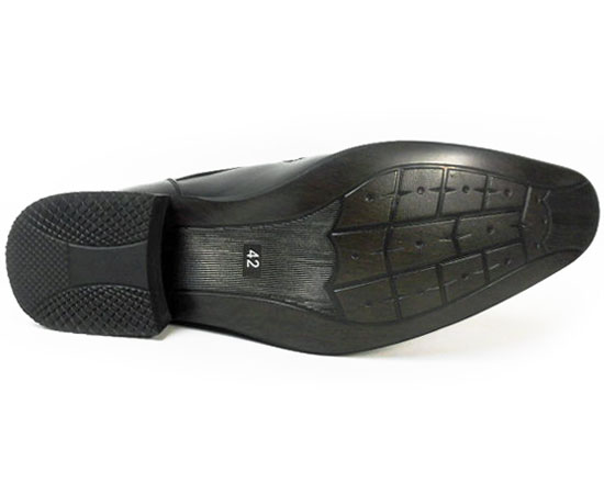 MM/one ロングノーズ ストレートチップ シークレットヒールアップ（身長+6cmアップ）ビジネスシューズ ワイズ3E（EEE）黒 【メンズ紳士靴/大きいサイズ：27.5cm 28.0cm 有り】（H2701-BLK）