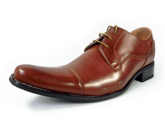 MM/one ロングノーズ ストレートチップ シークレットヒールアップ（身長+6cmアップ）ビジネスシューズ ワイズ3E（EEE）茶色 【メンズ紳士靴/大きいサイズ：27.5cm 28.0cm 有り】（H2701-BRN）