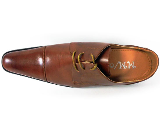 MM/one ロングノーズ ストレートチップ シークレットヒールアップ（身長+6cmアップ）ビジネスシューズ ワイズ3E（EEE）茶色 【メンズ紳士靴/大きいサイズ：27.5cm 28.0cm 有り】（H2701-BRN）