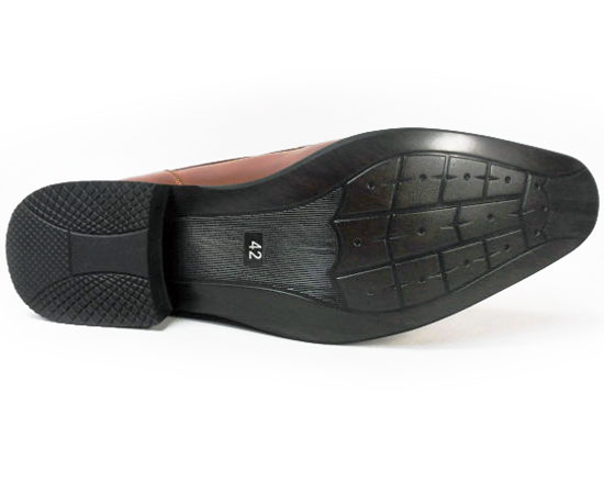 MM/one ロングノーズ ストレートチップ シークレットヒールアップ（身長+6cmアップ）ビジネスシューズ ワイズ3E（EEE）茶色 【メンズ紳士靴/大きいサイズ：27.5cm 28.0cm 有り】（H2701-BRN）