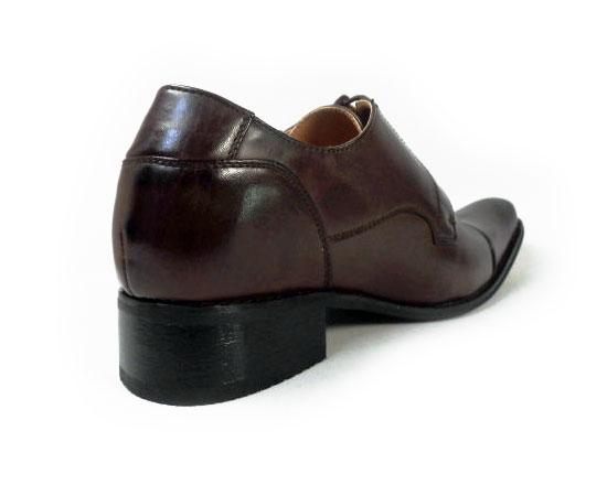 MM/one ストレートチップ シークレットヒールアップ（身長+6cmアップ）ビジネスシューズ 3E（EEE）ダークブラウン【メンズ 紳士靴／小さいサイズ 24.0cm、大きいサイズ（ビッグサイズ）27.5cm 28.0cm 有り】（H2701-DBR）