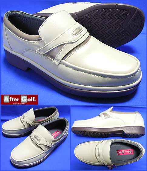 After Golf（アフターゴルフ）本革 モカスリップオン ビジネスシューズ ライトオーク ワイズ4E（EEEE）23cm（23.0cm）、23.5cm、24cm（24.0cm） 【小さいサイズ（スモールサイズ）革靴・紳士靴】(3601-LOK)