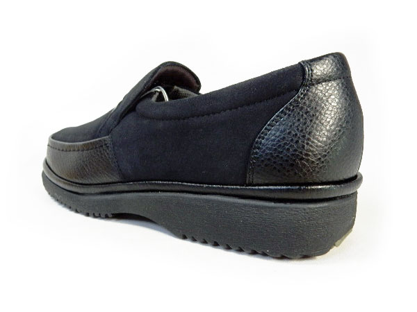 After Golf（アフターゴルフ）スエード モカスリップオン 軽量ビジネスシューズ 黒 ワイズ4E（EEEE）23cm（23.0cm）、23.5cm、24cm（24.0cm）【小さいサイズ（スモールサイズ）メンズ革靴・紳士靴】(3603-BLK)