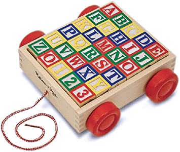 メリッサ&ダグ(Melissa&Doug) 木製 積み木 アルファベット すうじ カート入り 1169の通販は 4,869円