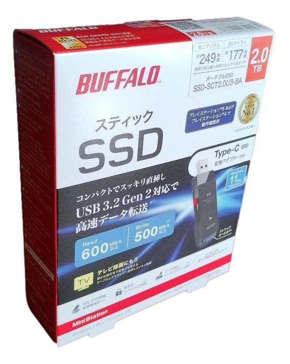 BUFFALO SSD-SCT2.0U3-BA 外付けSSD 2TB 黒色｜au PAY マーケット