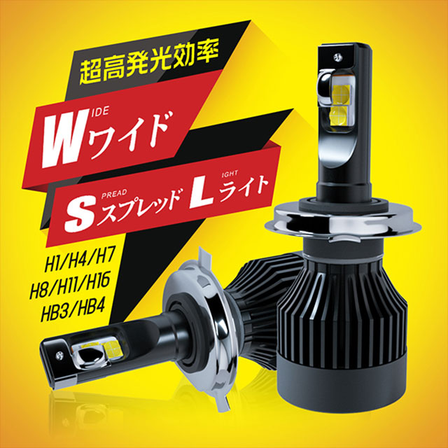 LED ヘッドライト H1 H7 HB4 6000K 12V コンパクトサイズ LED バルブ 光軸調整機能付き 2個 2年保証 R8の通販は 5,527円