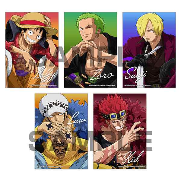 【新品】ONE PIECE 生ブロマイド A 5枚セット モンキー・D・ルフィ ロロノア・ゾロ サンジ トラファルガー・ロー ユースタス・キッド  ジ｜au PAY マーケット