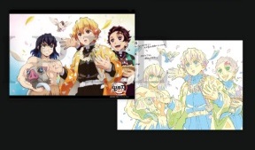 新品】鬼滅の刃 雑誌イラストシリーズレイヤードクリアファイル