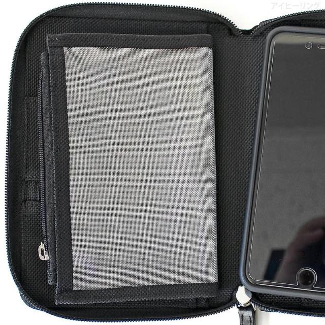 FRUH 高耐久リアルカーボン お薬手帳が入るマルチ収納ケース バリスティックナイロン中素材 ブラック 大容量 フリュー GL042 18×13.5cm 200g 正規品