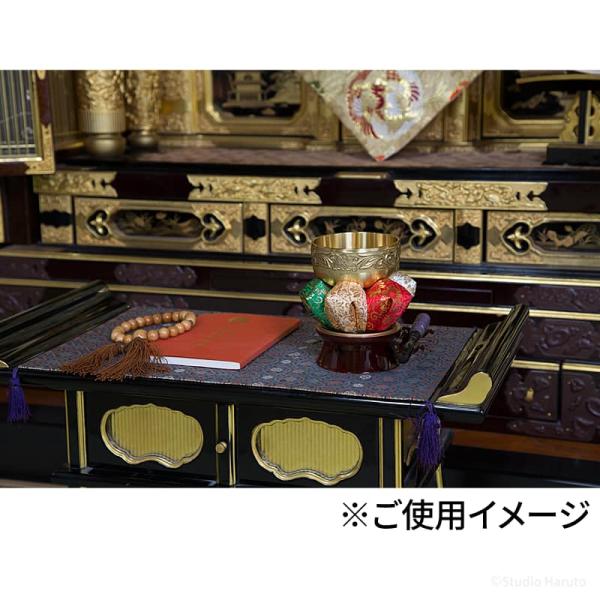仏具 おりん 鳳凰 4点セット 9.2cm 肉厚 金襴 五色花布団 美しい音色 国産 仏壇用 C-00754