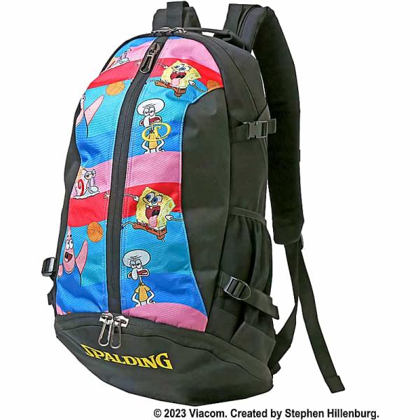 スポンジボブ ケイジャー ウエーブ ピンクカラフル バスケットボール バッグ リュック 40-007SBW バスケ バックパック 32L スポルディング CAGER 23AW 正規品 スポンジボブ ケイジャー ウエーブ ピンクカラフル バスケットボール バッグ リュック 40-007SBW バスケ バックパック 32L スポルディング CAGER 23AW 正規品