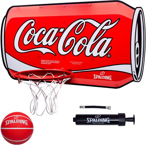 コカ・コーラ カン ブレークアウェイ 180°バスケットゴール 561094ZG ミニバックボード ボール・空気入れ付 ドア掛け 室内用 缶デザイン スポルディング Coca-Cola coke 25AW