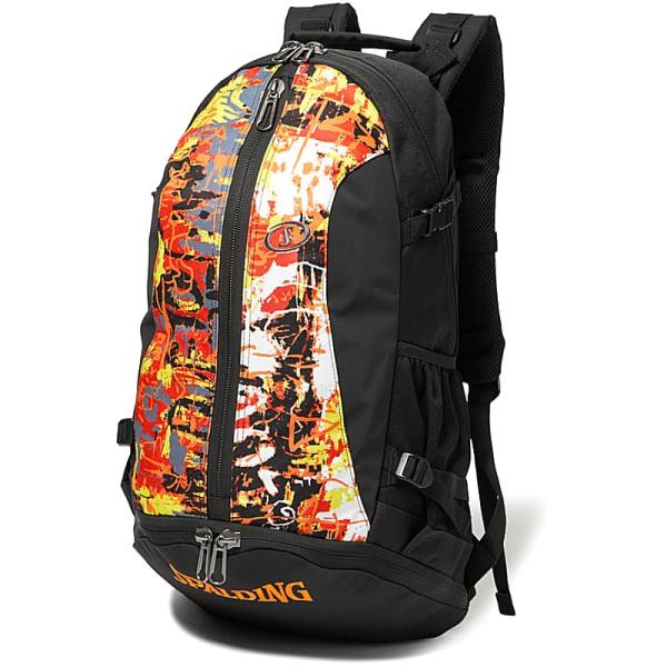 SPALDING ケイジャー オレンジ×レッド 32L ケイジャー グラフィティ オレンジ×レッド バスケットボール バッグ 40