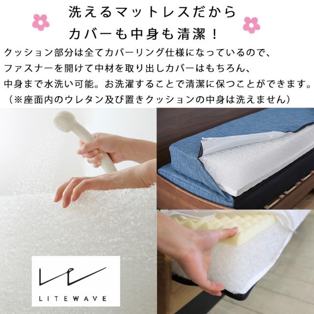 開梱設置付き】ドロシー2 ごろ寝ソファ 180 ライトウェーブ ソファ