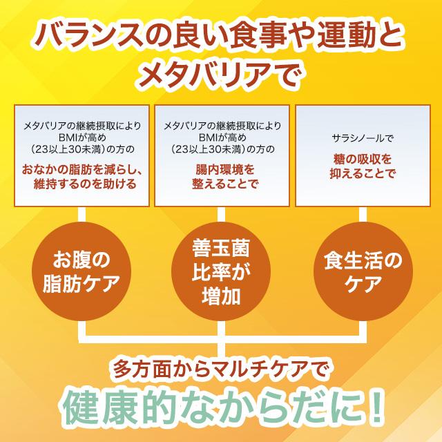 富士フイルム メタバリア 30日分 180粒 3袋セット FUJIFILM サプリメント 機能性表示食品 ダイエット 内臓脂肪 脂肪 サラシア サラシノール 腸内環境 ビフィズス菌 乳酸菌_4