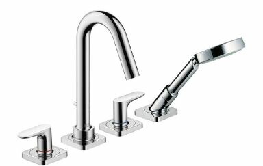 ハンスグローエ【34444000】アクサーチッテリオM 4ホールリム付式 バス混合水栓 (化粧部) 受注生産〔EI〕
