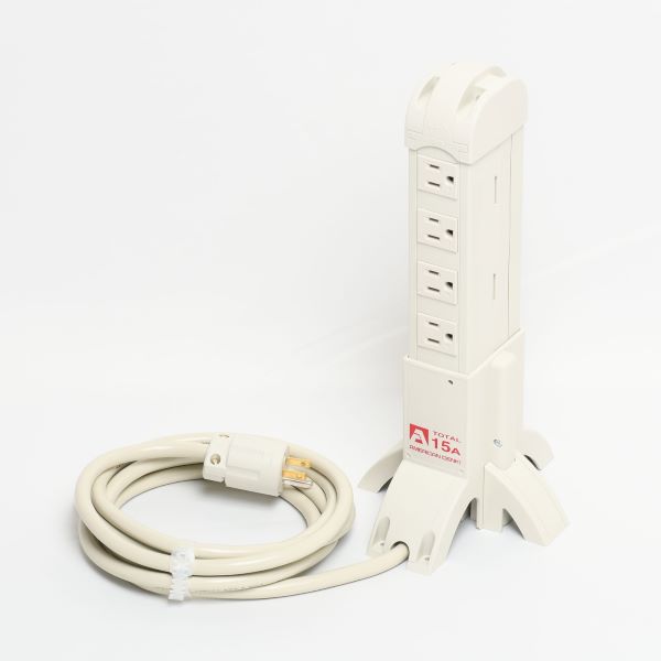 Яアメリカン電機 【KC1030T】白色 タワータップ 平刃形8ヶ口 コード3m 平刃形プラグ 125Vの通販は