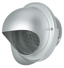 MELAT/メルコエアテック 換気部材【AT-200MNAJD4】丸形フード(ワイド水切タイプ) 外壁用(アルミ製) 適用パイプφ200 網 防火ダンパー付〔HJ〕