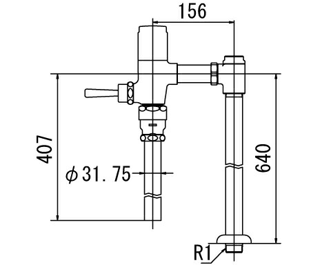 ###INAX/LIXIL【CF-T6114HA】寒冷地用(節水形) フラッシュバルブ 洗浄水量6-8Ｌ便器用 受注生産〔IE〕の通販は